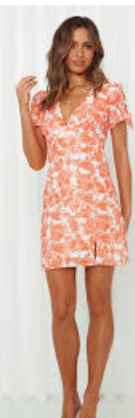 Hello Molly Camera Focus Dress Orange sze 2